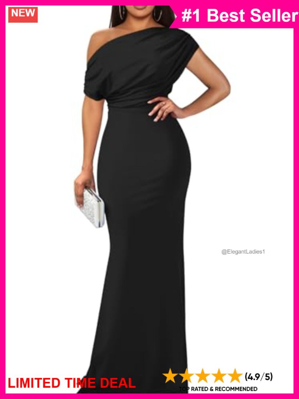 Women's Sleeveless Off Shoulder Long Formal Mermaid Bodycon Maxi Dress